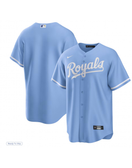 Men's Kansas City Royals Nike Light Blue Alternate Replica Team Logo Jersey