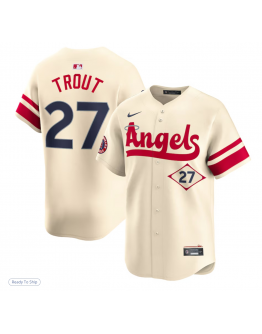 Men's Los Angeles Angels Mike Trout Nike Cream City Connect Limited Player Jersey