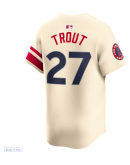 Men's Los Angeles Angels Mike Trout Nike Cream City Connect Limited Player Jersey