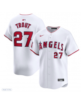 Men's Los Angeles Angels Mike Trout Nike White Home Limited Player Jersey