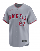 Men's Los Angeles Angels Mike Trout Nike Gray Away Limited Player Jersey