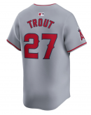 Men's Los Angeles Angels Mike Trout Nike Gray Away Limited Player Jersey