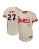 Youth Los Angeles Angels Mike Trout Nike Cream City Connect Limited Player Jersey