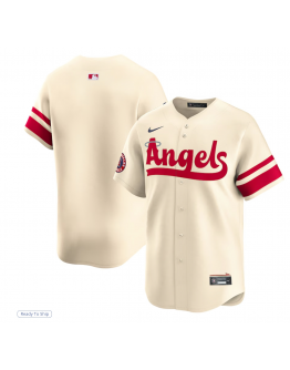 Men's Los Angeles Angels Nike Cream City Connect Limited Jersey