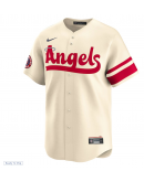 Men's Los Angeles Angels Nike Cream City Connect Limited Jersey