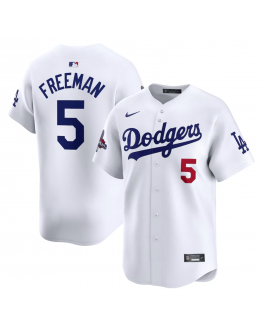 Men's Los Angeles Dodgers Freddie Freeman Nike White 2024 World Series Champions Home Limited Player Jersey