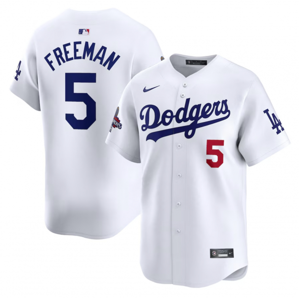 Men's Los Angeles Dodgers Freddie Freeman Nike White 2024 World Series Champions Home Limited Player Jersey