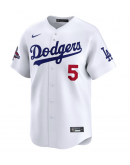 Men's Los Angeles Dodgers Freddie Freeman Nike White 2024 World Series Champions Home Limited Player Jersey