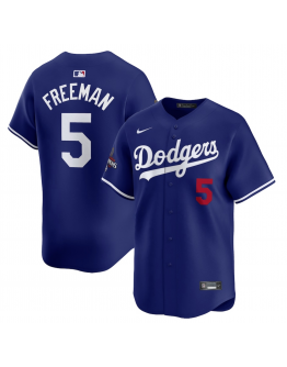 Men's Los Angeles Dodgers Freddie Freeman Nike Royal 2024 World Series Champions Alternate Limited Player Jersey