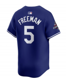 Men's Los Angeles Dodgers Freddie Freeman Nike Royal 2024 World Series Champions Alternate Limited Player Jersey