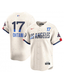 Men's Los Angeles Dodgers Shohei Ohtani Nike Cream 2024 World Series Champions City Connect Limited Player Jersey