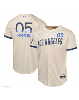 Youth Los Angeles Dodgers Freddie Freeman Nike Cream 2024 City Connect Limited Player Jersey