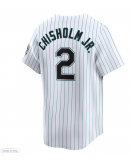 Men's Miami Marlins Jazz Chisholm Jr. Nike White Cooperstown Limited Jersey