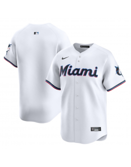 Men's Miami Marlins Nike White Home Limited Jersey