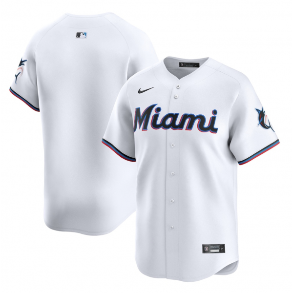 Men's Miami Marlins Nike White Home Limited Jersey