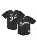 Men's Florida Marlins Dontrelle Willis Mitchell & Ness Black Cooperstown Collection 2007 Batting Practice Jersey