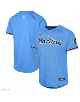 Youth Miami Marlins Nike Blue Alternate Limited Jersey