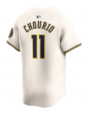 Men's Milwaukee Brewers Jackson Chourio Nike Cream Home Limited Player Jersey