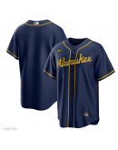 Men's Milwaukee Brewers Nike Navy Alternate Replica Team Jersey