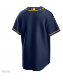 Men's Milwaukee Brewers Nike Navy Alternate Replica Team Jersey