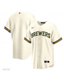 Men's Milwaukee Brewers Nike Cream Home Replica Team Jersey