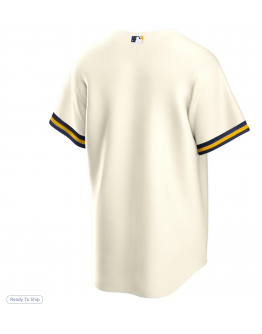 Men's Milwaukee Brewers Nike Cream Home Replica Team Jersey