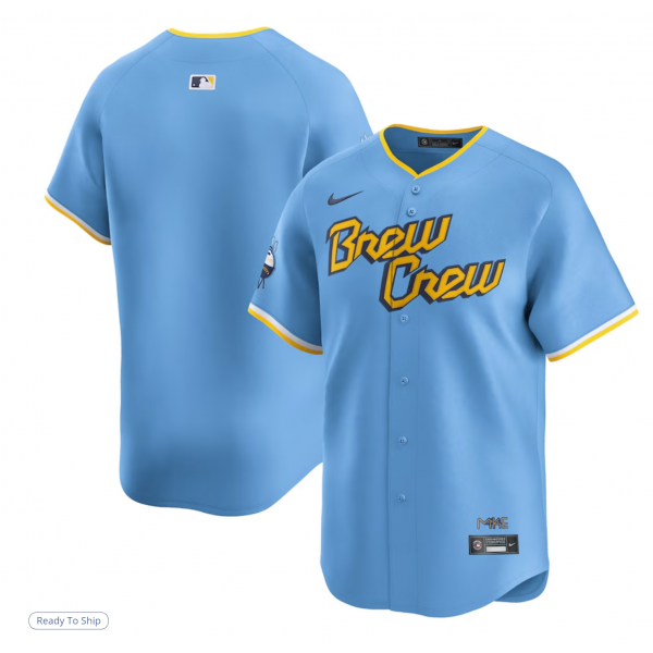 Men's Milwaukee Brewers Nike Powder Blue City Connect Limited Jersey