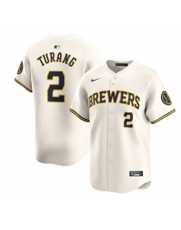 Men's Milwaukee Brewers Brice Turang Nike Cream Home Limited Player Jersey