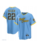 Men's Milwaukee Brewers Christian Yelich Nike Powder Blue City Connect Replica Player Jersey