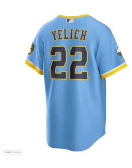 Men's Milwaukee Brewers Christian Yelich Nike Powder Blue City Connect Replica Player Jersey