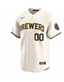 Men's Milwaukee Brewers Nike Cream Home Limited Custom Jersey