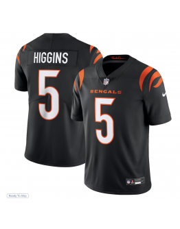 Men's Cincinnati Bengals Tee Higgins Nike Black Vapor Untouchable Limited Jersey