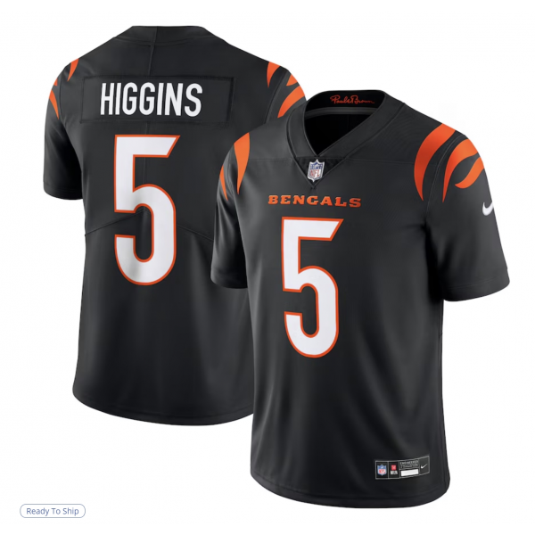 Men's Cincinnati Bengals Tee Higgins Nike Black Vapor Untouchable Limited Jersey