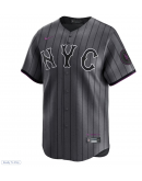 Men's New York Mets Francisco Lindor Nike Graphite 2024 City Connect Limited Player Jersey