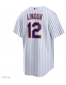 Men's New York Mets Francisco Lindor Nike White Home Replica Player Jersey