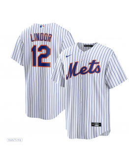 Men's New York Mets Francisco Lindor Nike White Home Replica Player Jersey