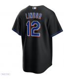 Men's New York Mets Francisco Lindor Nike Black 2022 Alternate Replica Player Jersey