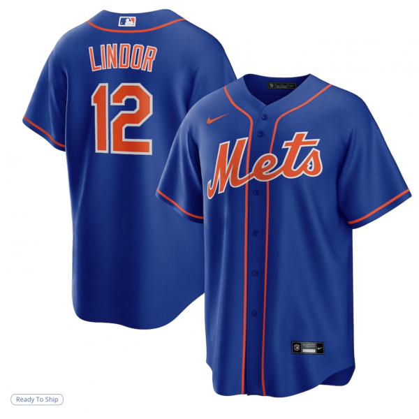 Men's New York Mets Francisco Lindor Nike Royal Alternate Replica Player Jersey