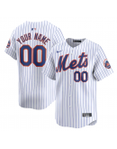 Men's New York Mets Nike White Home Limited Custom Jersey