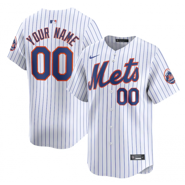 Men's New York Mets Nike White Home Limited Custom Jersey