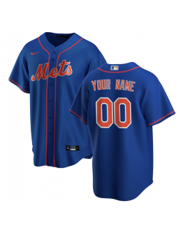 Men's New York Mets Nike Royal Alternate Replica Custom Jersey