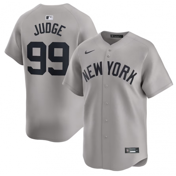 Men's New York Yankees Aaron Judge Nike Gray Away Limited Player Jersey