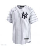 Men's New York Yankees Derek Jeter Nike White Home Limited Player Jersey