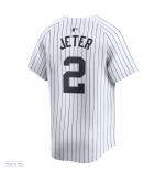 Men's New York Yankees Derek Jeter Nike White Home Limited Player Jersey