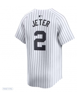 Men's New York Yankees Derek Jeter Nike White Home Limited Player Jersey