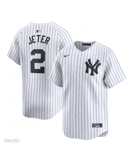 Men's New York Yankees Derek Jeter Nike White Home Limited Player Jersey