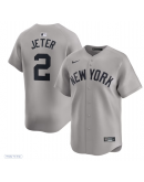 Men's New York Yankees Derek Jeter Nike Gray Away Limited Player Jersey