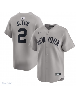 Men's New York Yankees Derek Jeter Nike Gray Away Limited Player Jersey