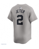 Men's New York Yankees Derek Jeter Nike Gray Away Limited Player Jersey