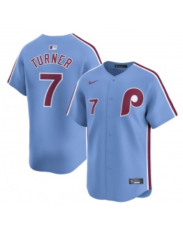 Men's Philadelphia Phillies Trea Turner Nike Light Blue Alternate Limited Player Jersey